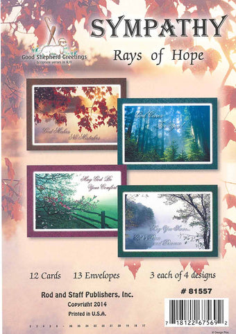 BOXED CARD - SYMPATHY - RAYS OF HOPE