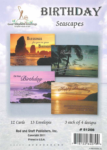 BOXED CARD - BIRTHDAY - SEASCAPES