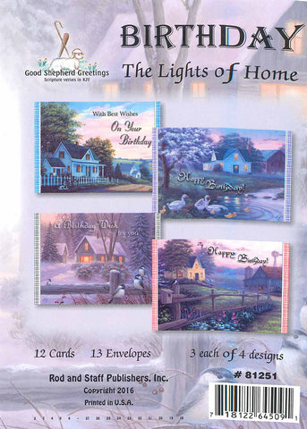 BOXED CARD - BIRTHDAY - LIGHTS OF HOME