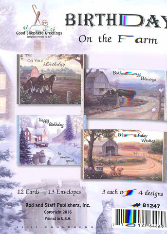 BOXED CARD - BIRTHDAY - ON THE FARM