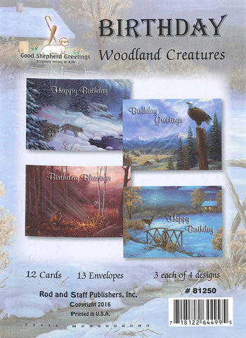 BOXED CARD - BIRTHDAY - WOODLAND CREATURES