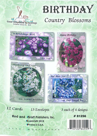 BOXED CARD - BIRTHDAY - COUNTRY BLOSSOMS