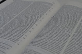 GERMAN BIBLE LARGE GENUINE LEATHER BLACK PROTECTION FLAPS
